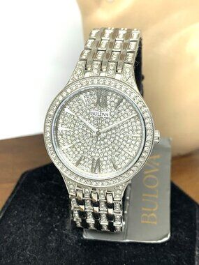 Bulova Watch Diamond Mother Of Pearl Classic Ladies Stainless Steel Round 96P122 Bulova | Accessories | Classic Ladies Bulova 4 Diamond Watch  main image 4